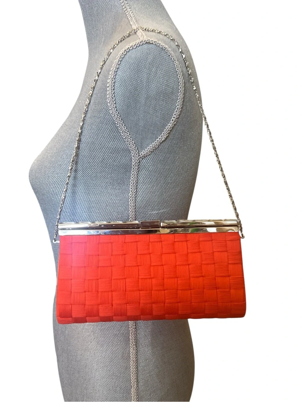 Kate Landry Bright Orange Summer/ Evening Clutch/Resort Wear NEW